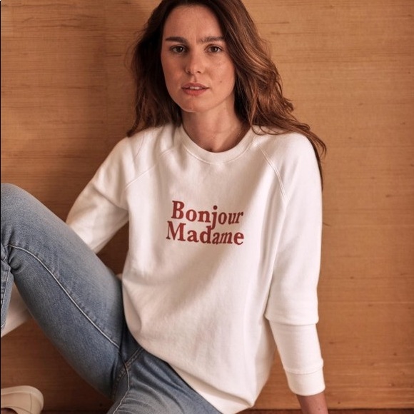 NWT Sezane Bonjour Madame Sweatshirt S - Picture 2 of 5